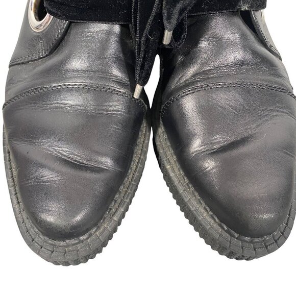 Marc by Marc Jacobs Black Leather combat Boots Size 37 designer fairy grunge - Picture 6 of 11